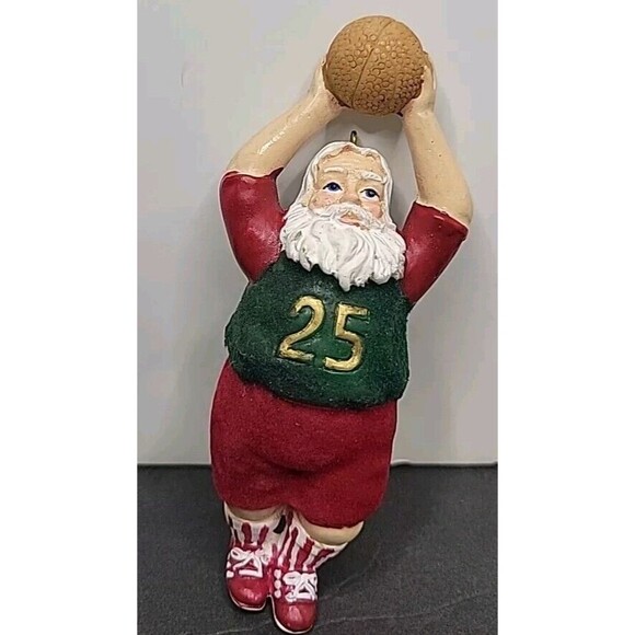 Basketball Santa Ornament Figurine 4" - Picture 1 of 7